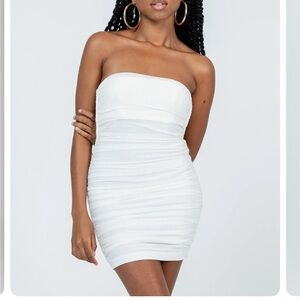 Princess Polly undiscovered mini dress - white
